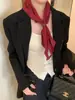 Bufanda de Algodón y Lino de Color Sólido de Alta Gama Estilo Coreano para Uso Diario a Principios de Otoño para Mujer, Bufanda de Seda con Atmósfera de Primavera y Otoño, Bufanda y Diadema de Decoración a Juego