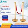 Postes de Gerenciamento de Filas de Aço Inoxidável Xusheng para Teatros, Exposições, Hotéis, Barreira de Poste com Corda de Veludo 1,5m