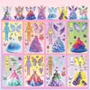 Caja de Ritmos Pegatinas para Vestir Princesa Vestido Alas Niñas Juguetes Divertidos para Vestir Pegatinas Decorativas Impermeables Autoadhesivas