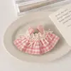 Venda Direta de Fábrica de Roupas para Bonecas de 10-15cm, Saias com Suspensório, Acessórios DIY para Bonecas, Saias Xadrez, Acessórios de Bastão Torcido