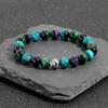Youjia Jewelry Pulsera de Piedra Natural Ojo de Tigre Pulsera Tejida a Mano con Cuentas Pulsera Elástica Simple Venta Caliente Transfronteriza