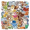 700 Pegatinas de Animales Caricaturescos Mixtos Vida Marina y Terrestre Educativas para Niños Interactivas DIY para Diario Pegatinas Impermeables