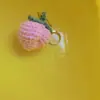 Novos Enfeites de Carro de Lã Tricotada com Pingente de Frutas Laranja Fresco Maçã Pêssego
