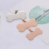 Placa de Identificación para Mascotas de Acero Inoxidable Transfronteriza DIY Grabada Placa para Perro Láser Grabado Colgante Simple que No se Desvanece