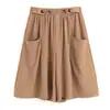 Traje de Verão Plus Size para Mulheres Gordinhas Short Saia Dape para Tamanho Pequeno com Cintura Solta Emagrecedor Casual Calça Wide-leg