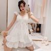 Pijamas Dulces de Princesa de Estilo Palacio Lindo Verano Nuevo Estilo Coreano con Almohadilla en el Pecho Shorts Sling Ropa para Exterior Ropa para el Hogar