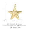 Acessório de Joia DIY Pingente Colar Metal Plated Moda Versátil Cobre Banhado a Ouro 14K Cabeça de Touro Estrela de Cinco Pontas