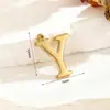 Pingentes de Letra Espelhados em Aço Inoxidável A-Z em Estoque, Cor Dourada 18K, Acessórios de 26 Letras Pingentes para Joias DIY