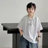 Camiseta de Manga Corta para Niños Verano Infantil Media Manga 2026 Estilo Nuevo Niños Grandes Verano Top Delgado Camiseta de Calle de Moda