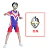 Traje Infantil de Manga Corta, Body Sero Tiga Hero Galaxy Belial, Mismo Estilo que la Película y Serie de TV, Set Completo de Disfraces de Cosplay