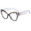 Gafas de Ojo de Gato Poligonales con Montura Grande Negra para Mujer Cara Redonda Ciber Populares Estilo Chica Picante Europea y Americana Lentes Planos Sin Graduación Luz Azul
