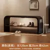 Banqueta estrecha para zapatos con zapatero integrado para recibidor, adecuada para sentarse y guardar zapatos, taburete pequeño con acolchado suave para uso doméstico