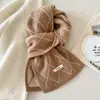Bufanda de Punto de Lana 100% Pura con Cuadros Rojos en Forma de Diamante para Mujer, Bufanda Cálida Versátil de Invierno Estilo Coreano, Regalo para Hombre