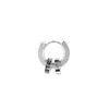 Brincos Stud Masculinos Estilo Hip-Hop da Moda em Formato de Estrela com Strass, Fecho de Rosca Clip-On Versáteis da Moda Brincos Redondos de Luxo