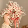 Goma para el pelo con lazo dulce para niñas, elegante goma de encaje para coletas bajas y peinados de moño