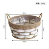 Cesta de Almacenamiento de Escritorio, Cesta de Almacenamiento Tejida de Cuerda de Papel, Cesta de Almacenamiento para Cosméticos y Artículos de Tocador, Caja de Almacenamiento para Snacks y Artículos Varios de Mesa de Café
