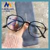 Gafas TR90 redondas retro para mujer, con montura transparente y antiluz azul, estilo coreano, planas y adelgazantes, con miopía.