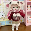 Vestido de Princesa 16cm Roupa de Fantasia Outono e Inverno Conjunto de Casaco de Pelúcia Brinquedo de Menina Boneca de Fantasia Princesa