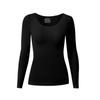 Ropa Interior Térmica para Otoño e Invierno, Auto-Calentable con Ácido Hialurónico, Térmica para Mujer, Ultra Fina, Manga Larga, Antiestática, Sin Costuras, Camiseta de Capa Base