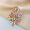 Moda indústria pesada Zircônia diamante terno feminino flor corsage simples planta pino acessórios de casaco broche de flor