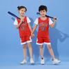 Traje de baloncesto de manga corta de dos piezas falsas para niños, secado rápido, camiseta para niños y niñas y estudiantes de primaria, ropa de entrenamiento para el rendimiento, venta al por mayor