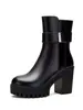 Botas de Tacón Alto Hasta la Mitad de la Pantorrilla para Mujer 2026 Otoño/Invierno Nuevas Cálidas con Forro de Terciopelo Impermeables Plataforma Tacón Grueso Suela Gruesa Cómodas Versátiles Botas Martin