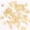 Retención de color Oro de 14 quilates Perla pequeño colgante con hebilla colgante placa de cuentas 4 mm soporte para cuentas de aguja colgante arete diy accesorios de joyería hechos a mano