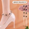 Cordón de zapato de tacón de trébol de cuatro hojas combinable, zapatos de tacón con tacón antideslizante, poste de tacón transparente invisible ajustable