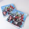 Conjunto de Festa Infantil de Aniversário dos Vingadores Bandeirola Copo de Papel Prato de Papel Máscara Conjunto de Louça de Mesa para Festa