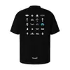 Camiseta Masculina Casual de Verão com Estampa Divertida de Desenho Animado, Manga Curta Solta, Estilo Ins Europeu e Americano Tendência