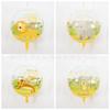 Balão de Animais da Selva Dinossauro Transparente 4D Novo 22 polegadas Decoração de Festa Temática de Aniversário Balão Flutuante de Hélio