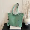 Bolsa de Lona de Gran Capacidad para Mujer 2025 Nueva Bolsa Tote para Viajes Diarios para Estudiantes Universitarias Ins Bolso de Hombro para Clase
