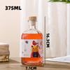 Vidro de garrafa de vinho de fruta quadrado transparente com tampa selada garrafa de bebida de engarrafamento auto-fabricado verde ameixa cera garrafa de vinho garrafa vazia