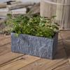 Weilu Creativo Nórdico Rectangular Imitación Piedra Transpirable Rábano Verde Suculenta Phalaenopsis Espárrago Bambú Cemento Maceta Grande Venta al por Mayor