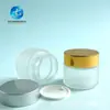 Frasco de Vidrio Esmerilado Corto de 100g para Crema, Botella Dosificadora Cosmética, Botella Vacía para Crema Facial