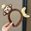Nuevo pasador de pelo alto peculiar 2026, diadema de maquillaje estilo coreano otoño/invierno, diadema divertida de felpa, accesorio versátil para el cabello para mujeres