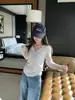 Cárdigan de Punto Gris para Mujer Nuevo Otoño/Invierno Estilo Coreano Ajustado Delgado Muestra Cuello Delgado Top Interior