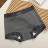 Calzoncillos Boxer Pequeños de Algodón Puro Antibacterianos Patrón Oscuro para Mujer Gris Gris Ajuste Ensanchado y Alargado Tiro Bajo Boxer Briefs