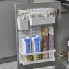 Estante de Almacenamiento con Panel Perforado para Puerta de Gabinete de Cocina Montado en Pared Almacenamiento de Escritorio para Puerta de Gabinete Interior de Pared Estante de Almacenamiento para Refrigerador