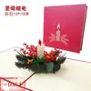 Cartão de felicitações de Natal cartão tridimensional árvore de Natal 3D cartão tridimensional cartão pequeno criativo de Natal negócio de atacado
