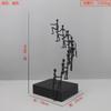 Adornos de Escultura de Figura Abstracta Simple Moderna de Hierro Fundido Paso a Paso Sala de Estar Entrada Estudio Accesorios Suaves para el Hogar