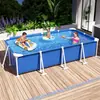 Suministro Directo de Fábrica Jilong Piscina para Natación Patio Exterior Malla Espesa Piscina de Agua para Uso Doméstico Piscina de Estructura para Adultos y Niños