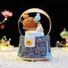 Caja de música de bola de cristal para niños, caja de música, bola de cristal, copo de nieve, princesa, niña, sueño, castillo, regalo de cumpleaños, venta al por mayor