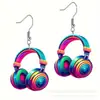 Pendientes Acrílicos Estilo Guitarra Artesanías Transfronterizas Coloridos Diseño Plano Pendientes Acrílicos 2D Nuevo Producto Fiesta