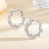 Aretes de Aro de Encaje de Perlas de Plata Esterlina S925 para Mujer, Estilo Lujo Accesible, Elegantes y Femeninos a la Moda, Estilo Similar a Yang Zi Chenghuanji