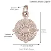 Colgante Mini S49 Gota Pequeña Chapado en Cobre Oro Real de 18 Quilates Pequeño Sol Luna Estrella Accesorios de Joyería