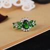 Anillo de mujer con circonita esmeralda europea y americana de Wish AliExpress, joyería creativa, accesorios y regalos.