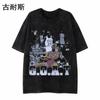 Desejo transfronteiriço de manga curta algodão T-shirt da moda marca 2024 roupas americanas soltas verão AliExpress atacado