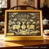 Novo ornamento de mesa em ouro puro 999, a riqueza vem de todas as direções, conjunto estilo chinês, presente comercial para bancos e seguradoras
