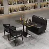 Asientos de cabina de bar, cabina de bar lounge, sofá de tienda de té de leche, juego de mesa y silla de restaurante occidental retro informal
